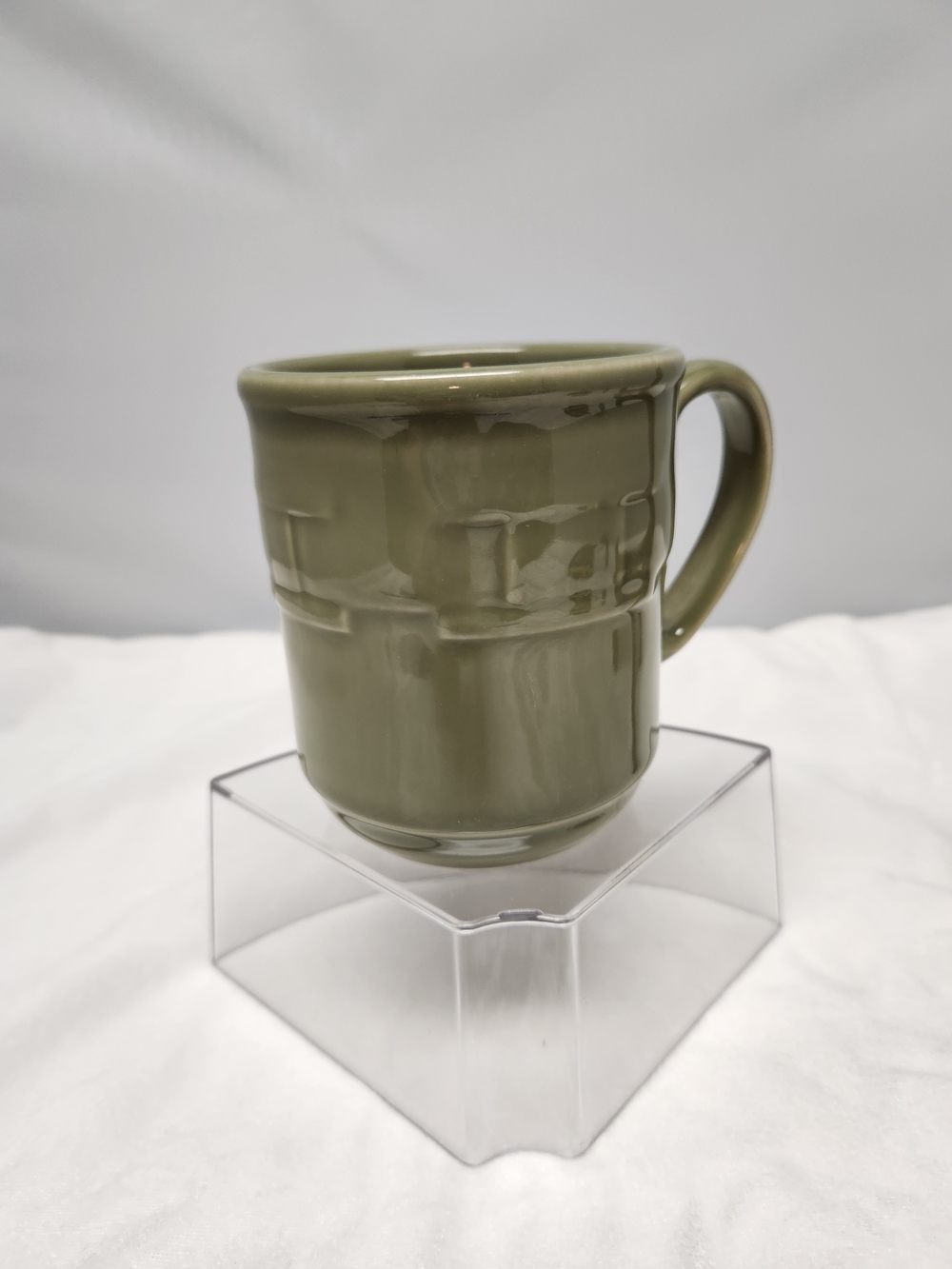 Longaberger Olive Green Glazed Ceramic Mug